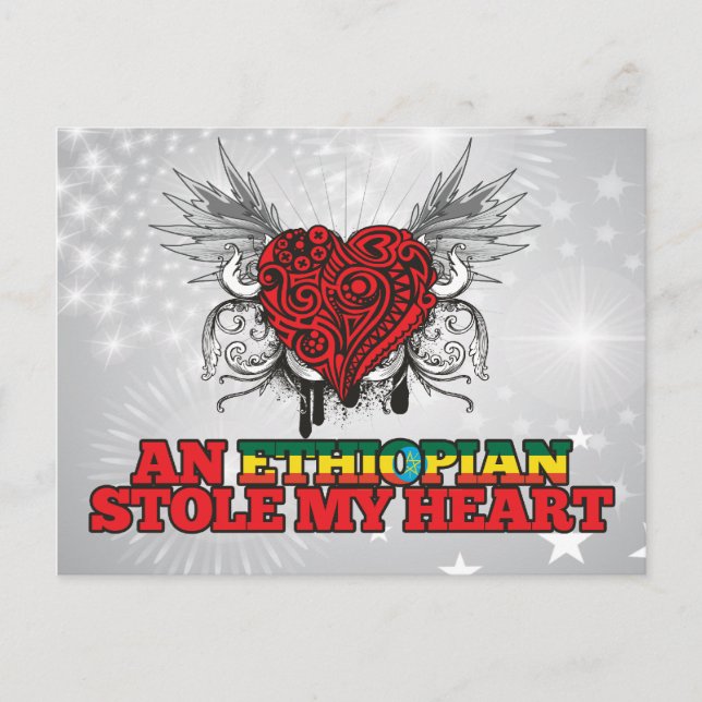 An Ethiopian Stole my Heart Postcard (Front)