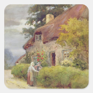 An evening gossip square sticker