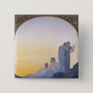 An Evening in Ancient Times, 1908 15 Cm Square Badge
