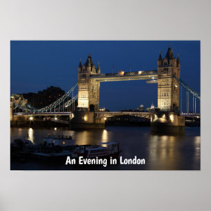 An Evening in London Night Scene Poster