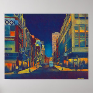 An Evening on Broad Street Poster