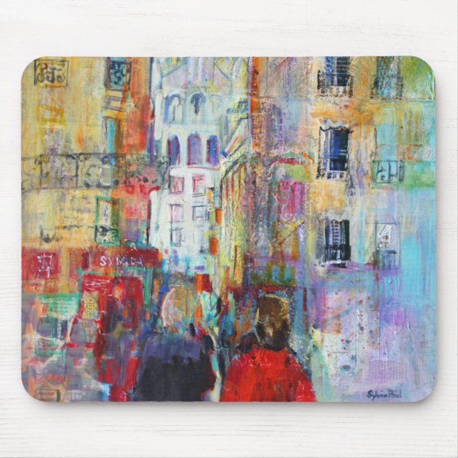 An Evening Walk to Sacre Coeur Mouse Pad (Front)