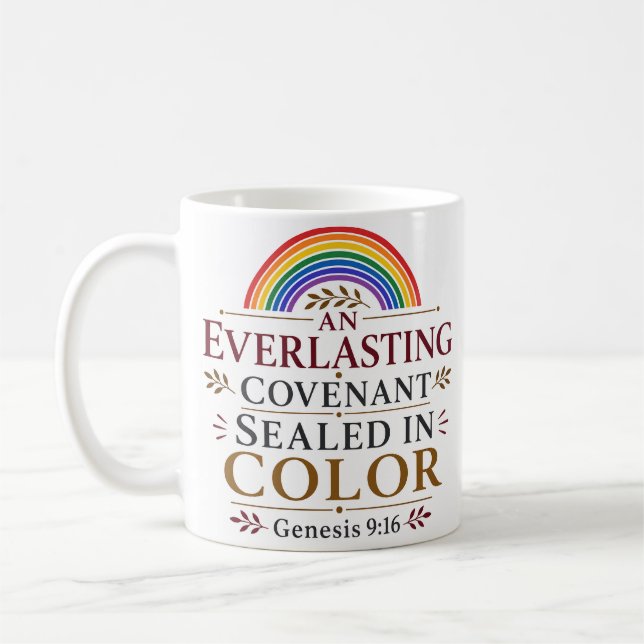 An Everlasting Covenant Sealed In Colour Biblical Coffee Mug (Left)