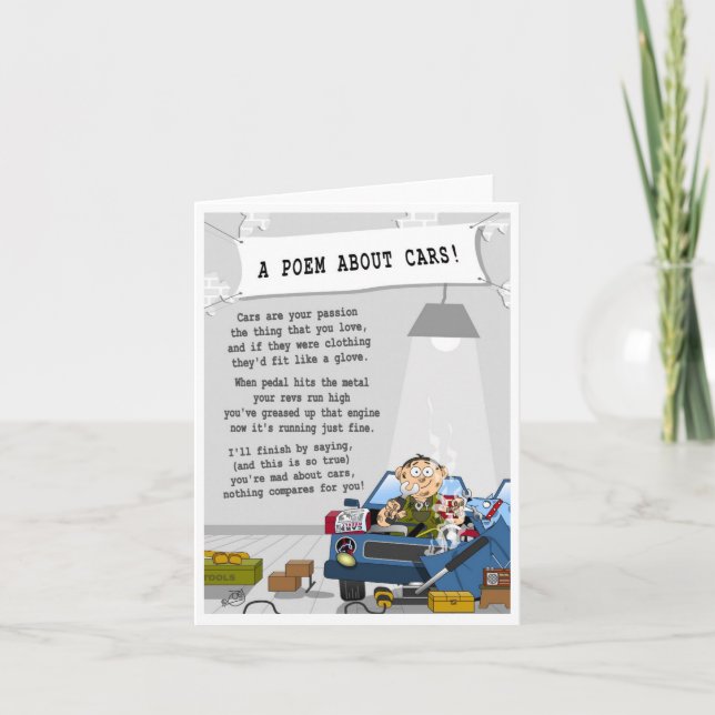 An everyday Car Greeting Card for any occasion. (Front)