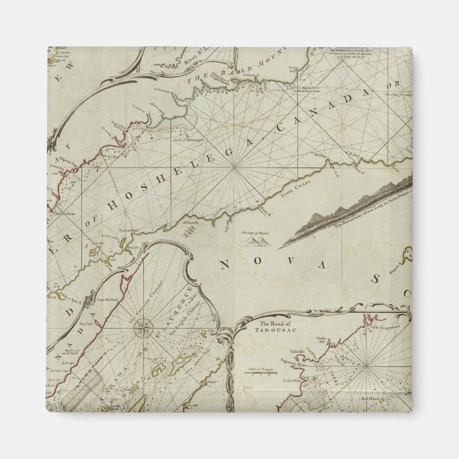 An exact chart of the River St Laurence Magnet (Front)