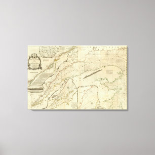 An Exact Chart of the River St Lawrence Canvas Print