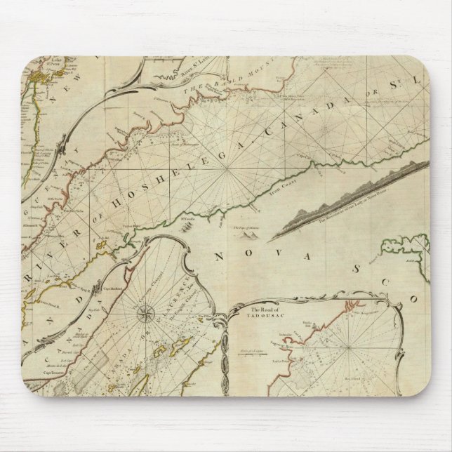 An Exact Chart of the River St Lawrence Mouse Pad (Front)