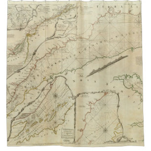 An Exact Chart of the River St Lawrence Shower Curtain