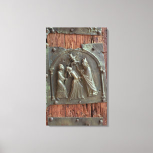 An Exorcism, panel from the right hand door, 12th Canvas Print