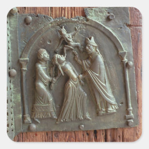 An Exorcism, panel from the right hand door, 12th Square Sticker