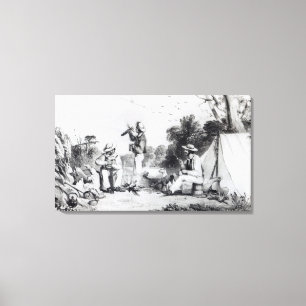 An exploring party canvas print