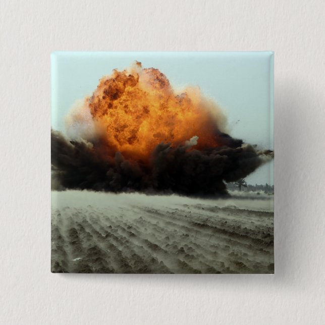An explosion erupts 15 cm square badge (Front)