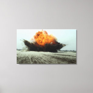 An explosion erupts canvas print