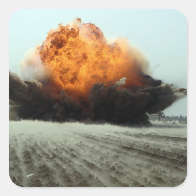 An explosion erupts square sticker (Front)