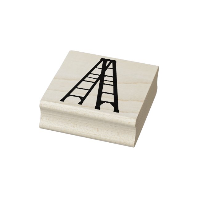 An extended step ladder rubber stamp (Stamp)
