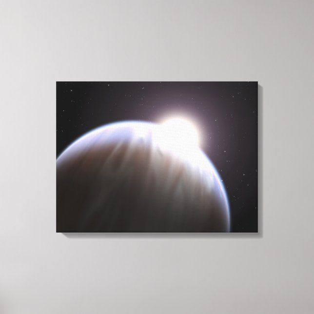 An extrasolar planet with its parent star canvas print (Front)