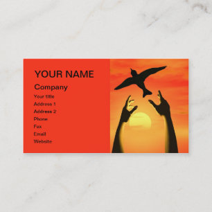 An eye catching message of freedom business card