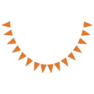 An eye-catching paisley motif in orange and blue, bunting