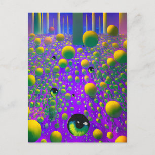 An Eyefull - Ken Gauge Surreal Art Postcard