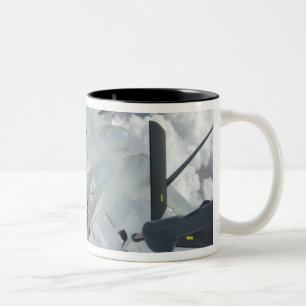 An F-15 Eagle pulls away from a KC-135 Two-Tone Coffee Mug