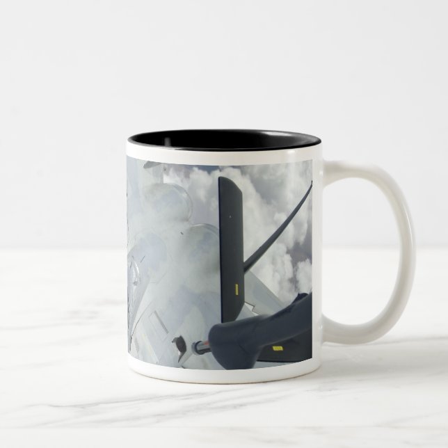 An F-15 Eagle pulls away from a KC-135 Two-Tone Coffee Mug (Right)