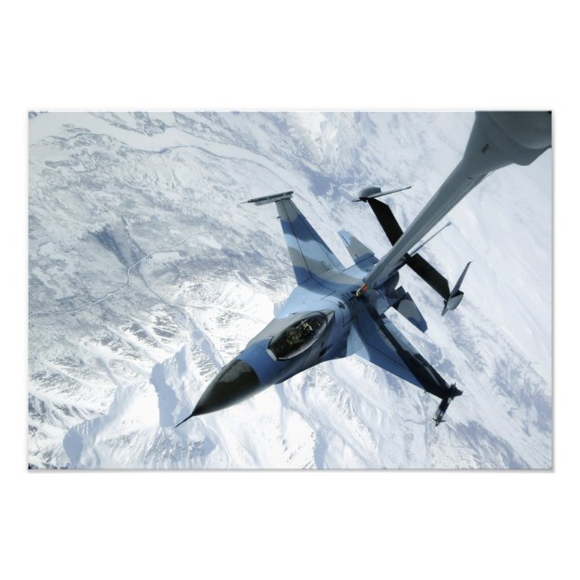 An F-16 Aggressor sits in contact position Photo Print (Front)