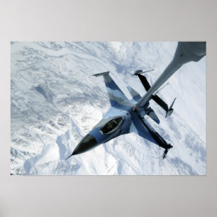 An F-16 Aggressor sits in contact position Poster