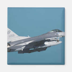 An F-16 Fighting Falcon in flight Magnet