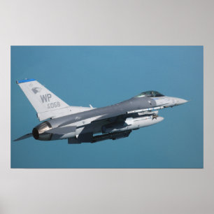 An F-16 Fighting Falcon in flight Poster