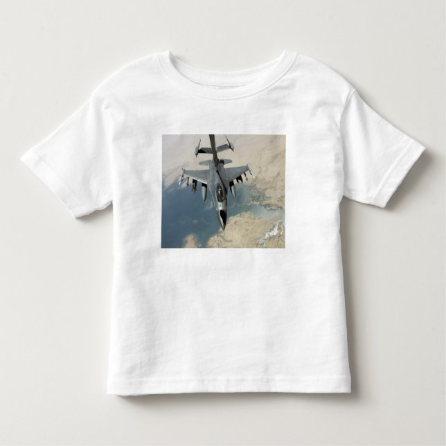 An F-16 Fighting Falcon refuels Toddler T-Shirt (Front)