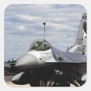 An F-16 Fighting Falcon Square Sticker