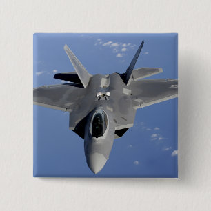 An F-22 Raptor moves into position to receive f 2 15 Cm Square Badge