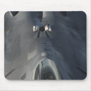 An F-22 Raptor moves into position to receive f Mouse Pad