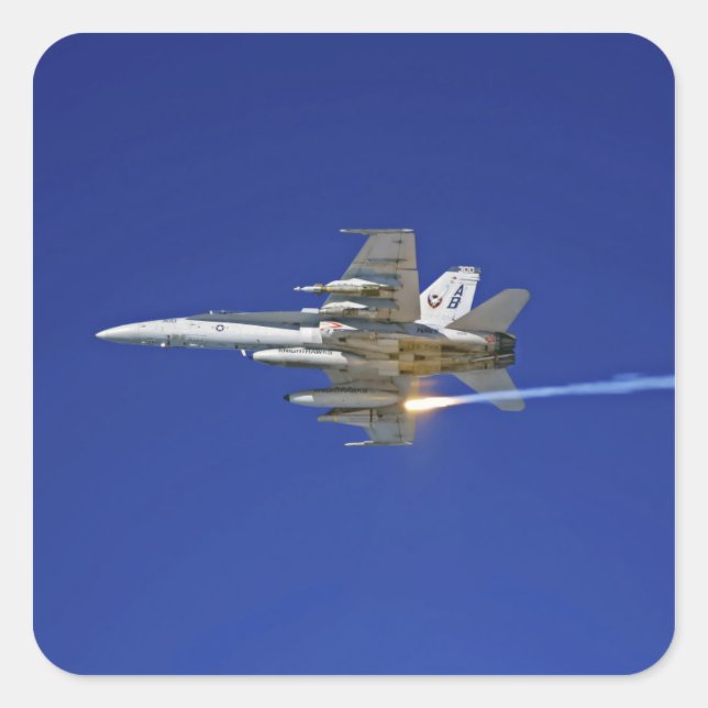 An F/A-18C Hornet Square Sticker (Front)