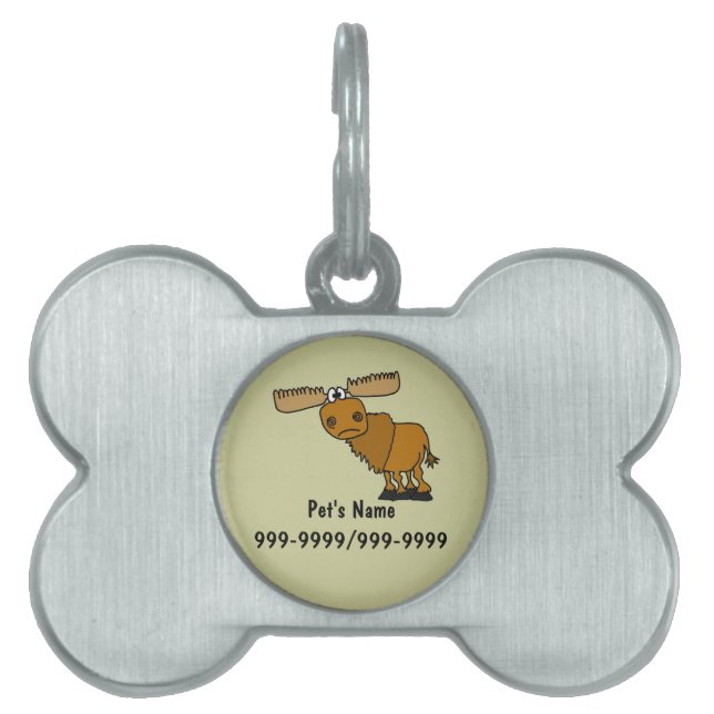 AN- Funny Moose Pet Tag or Keychain (Front)