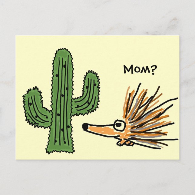 AN- Funny Porcupine Postcard (Front)