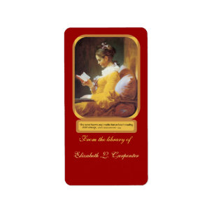 An Hour Reading Bookplate Label