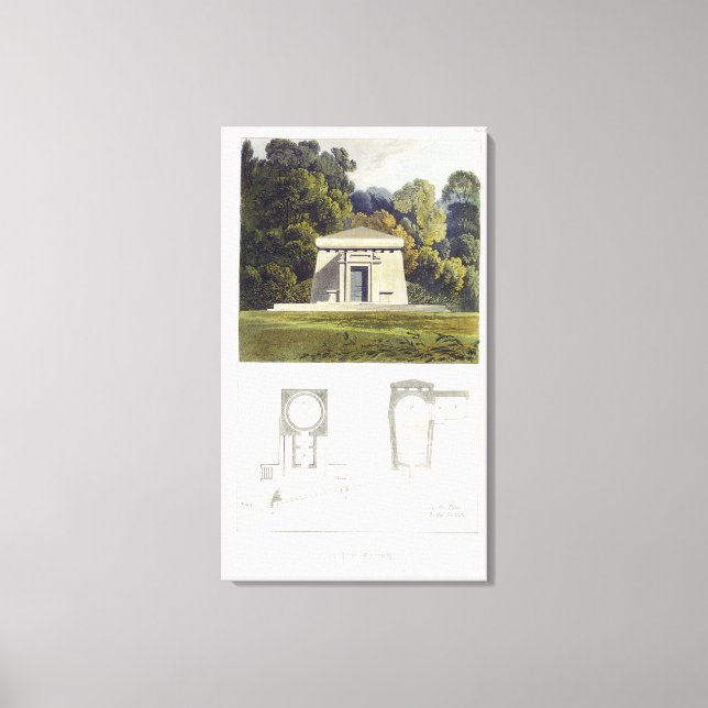 An Ice House, from Ackermann's 'Repository of Arts Canvas Print (Front)