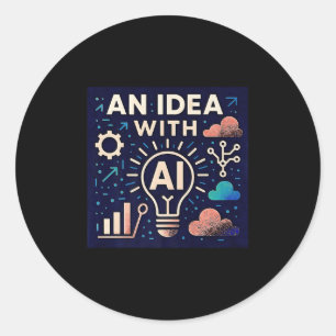 An Idea With Ai Premium Classic Round Sticker