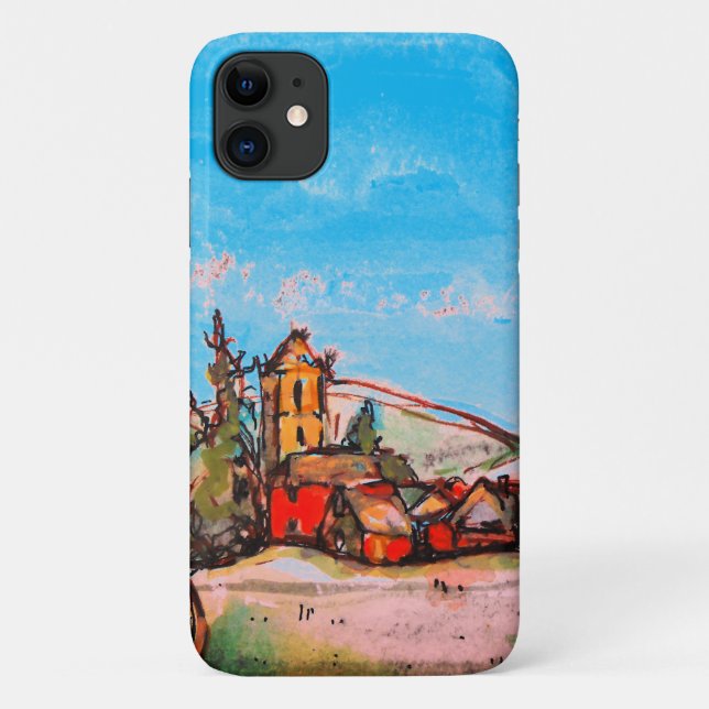 An Idyllic British Village sketch Case-Mate iPhone Case (Back)