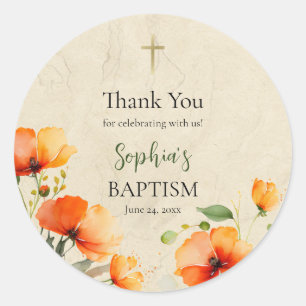 An Illuminated Life Orthodox Christian Baptism Classic Round Sticker