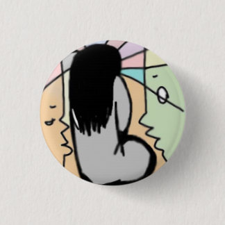 an illustrated can batch 3 cm round badge