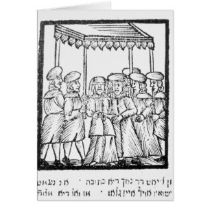 An illustration of a Jewish wedding