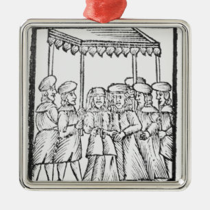 An illustration of a Jewish wedding Metal Tree Decoration