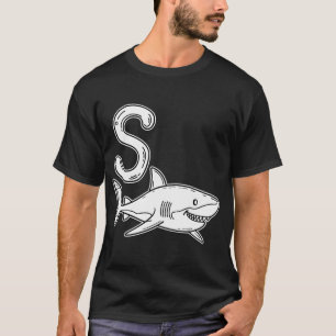An illustration of letter S stand for Shark T-Shirt
