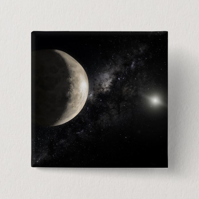 An illustration of Makemake 15 Cm Square Badge (Front)