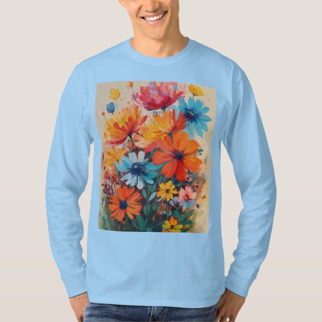 An illustration painting with bright colours of Fl T-Shirt (Front)