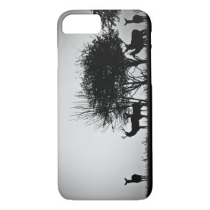 An image of some deer in the morning mist iPhone 8/7 case