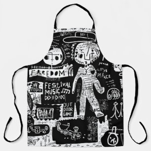 An image that includes a plurality of symbols.stre apron