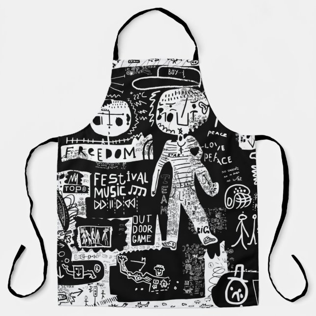 An image that includes a plurality of symbols.stre apron (Front)